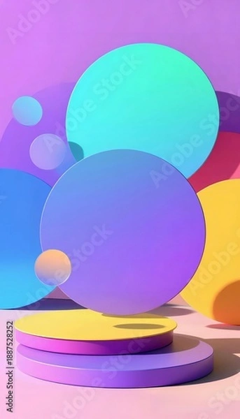 Obraz abstract color background with circles