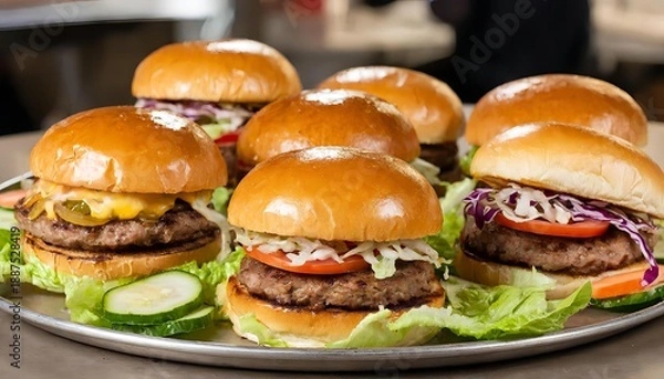 Obraz hamburger on a plate