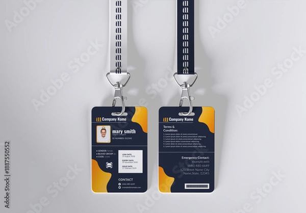 Obraz Corporate ID Card Template Design Layout