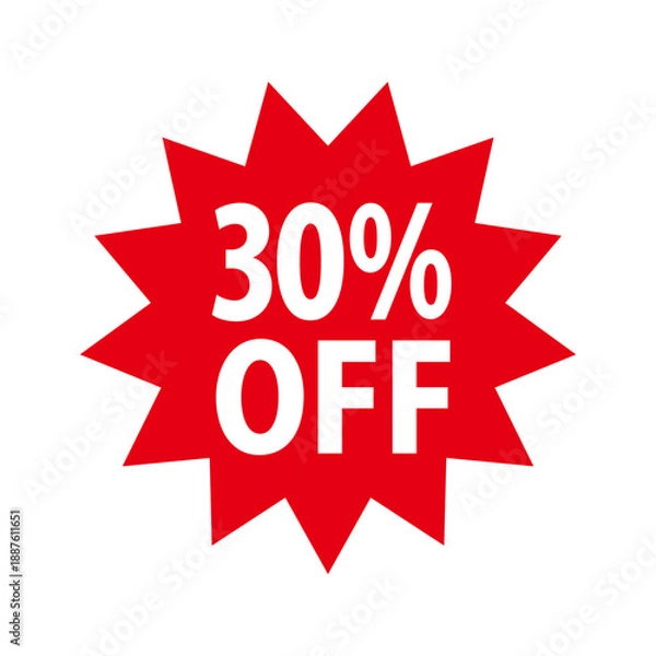 Fototapeta 30％OFFの値引きイラスト