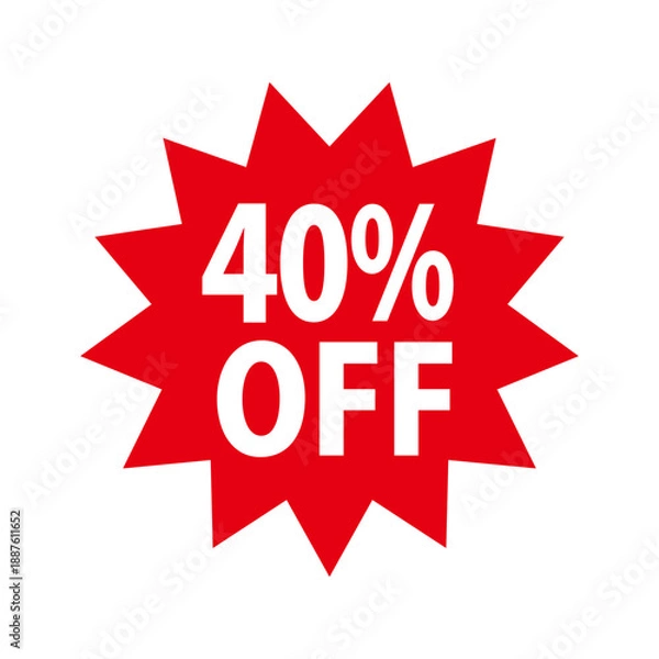 Fototapeta 40％OFFの値引きイラスト