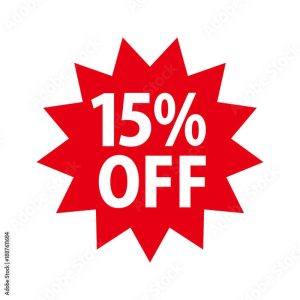 Fototapeta 15％OFFの値引きイラスト