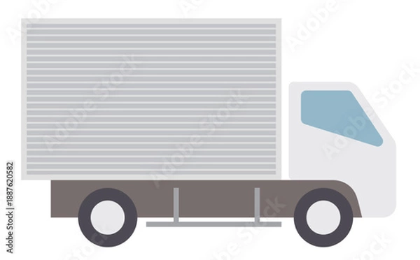 Fototapeta トラックのイラスト真横