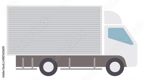 Obraz トラックのイラスト真横