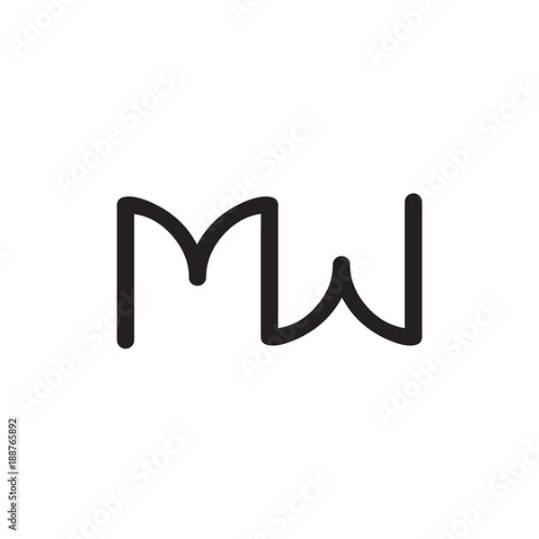 Obraz initial letter rounded logo modern