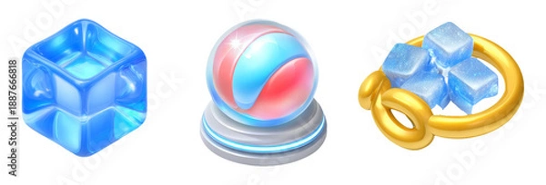 Obraz Colorful Visual Elements for Theme Showcase and Display in Digital Design