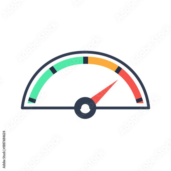 Obraz Speedometer Gauge Illustration for Performance
