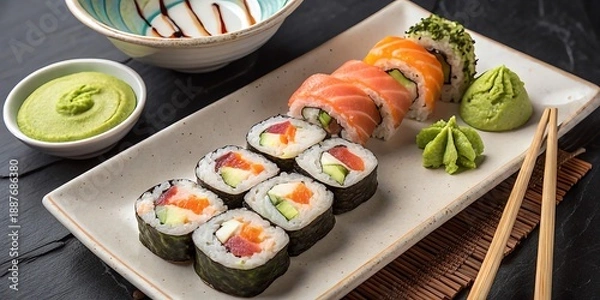 Obraz sushi on a plate