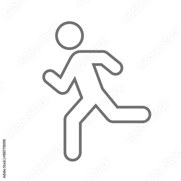 Fototapeta 走る人のピクトグラムアイコン