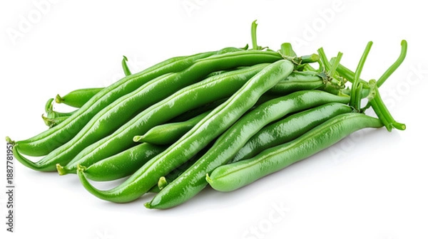 Obraz Green beans isolated on a white background