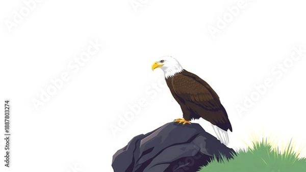 Obraz Bald Eagle on Rock 
