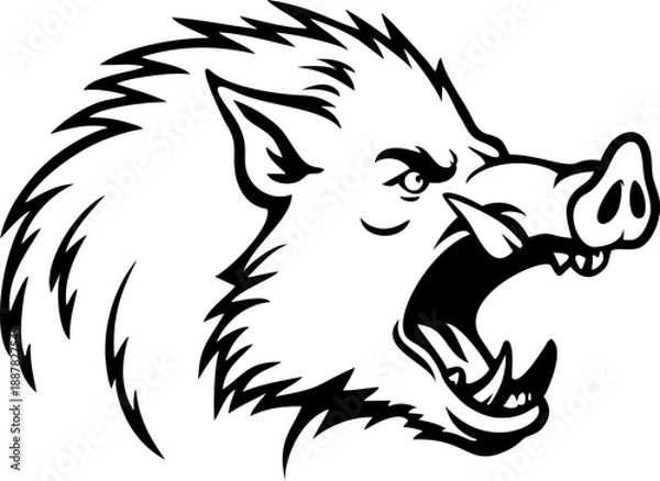 Obraz angry-boar.eps