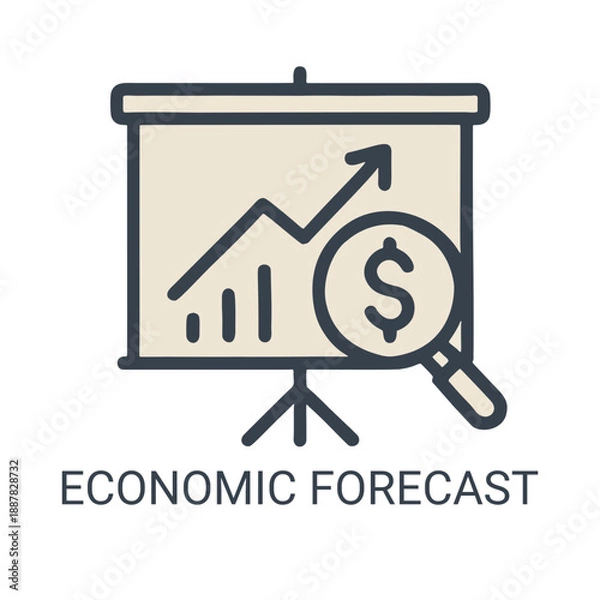 Obraz Economic forecast icon.eps