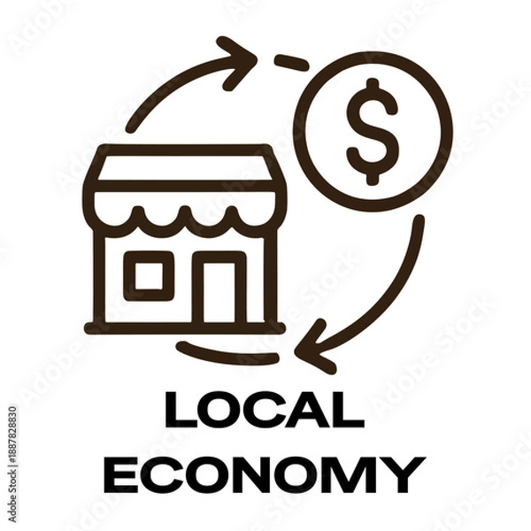 Obraz Local economy icon