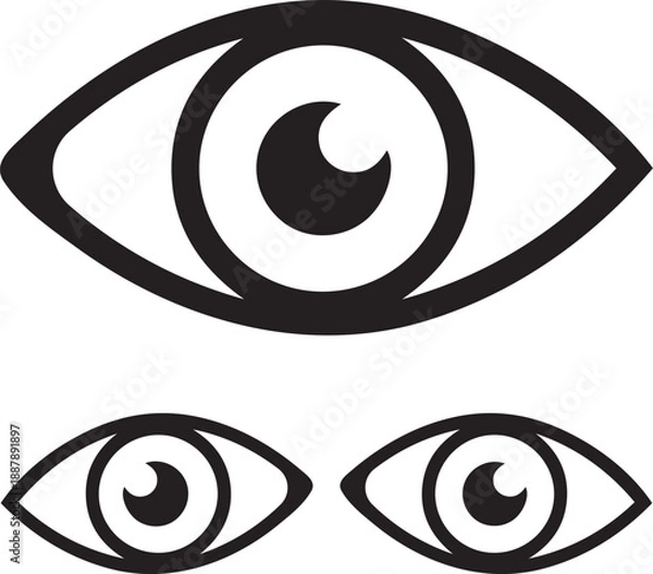 Obraz Three expressive eyes