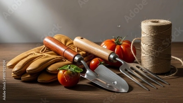 Fototapeta Gardening tools