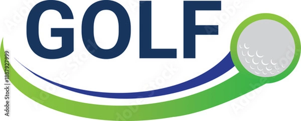 Fototapeta golf logo design with editable vector file