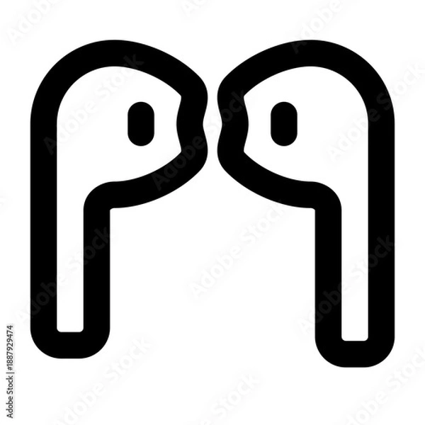 Obraz electronic device outline icon set