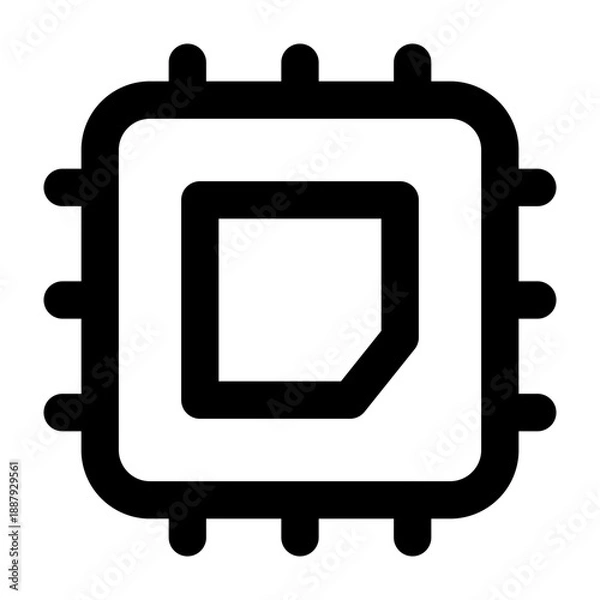 Obraz electronic device outline icon set