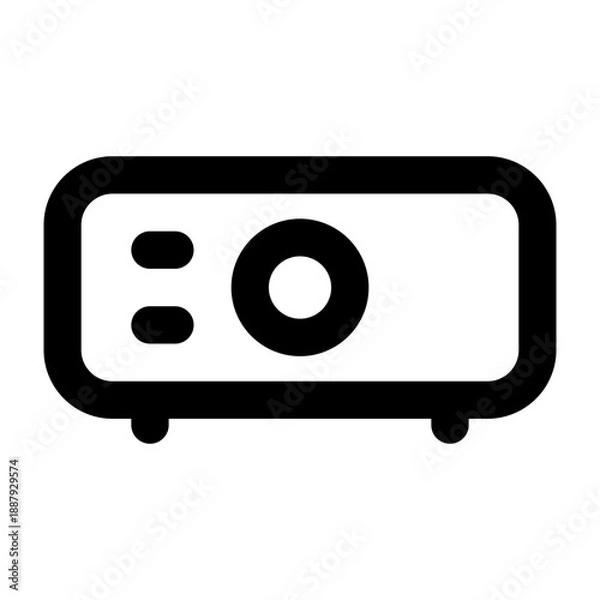 Obraz electronic device outline icon set