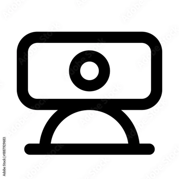 Obraz electronic device outline icon set