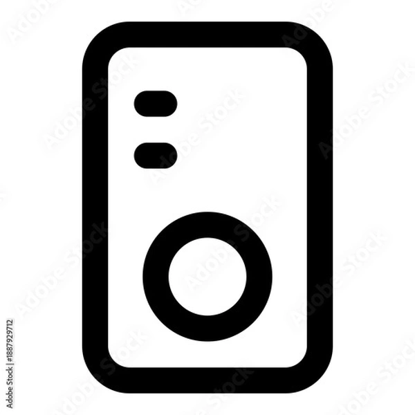 Obraz electronic device outline icon set