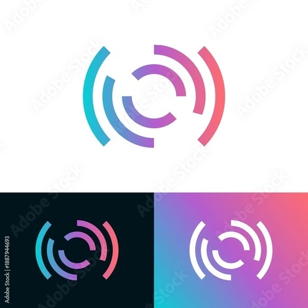 Obraz Abstract circle logo design