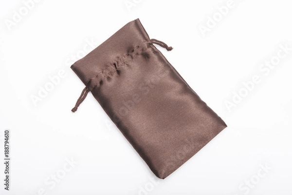 Fototapeta Brown pouch for jewelry