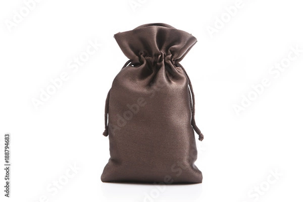 Fototapeta Brown pouch for jewelry