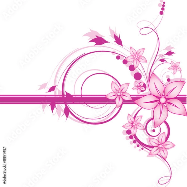 Obraz Abstract flowers background with place for your text