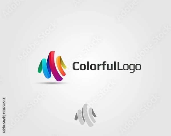 Obraz abstract colorful logo icon element template