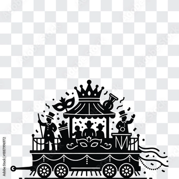 Obraz Carnival Float Silhouette Festive Parade Vehicle