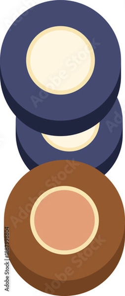 Obraz Make Up Powder Box Set Vector Design