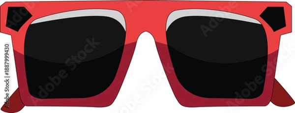 Obraz Red Frame Sun Glass Vector Design