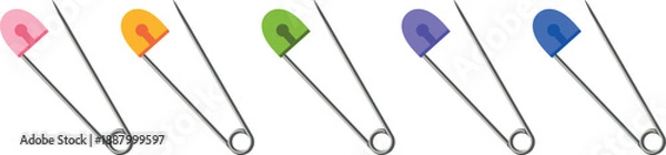Obraz Safety pin Vector Design