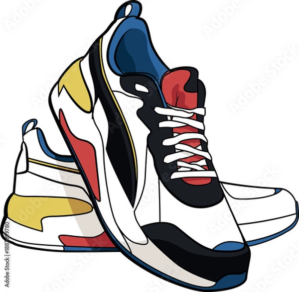 Obraz Sporty Running Shoe Vector Design