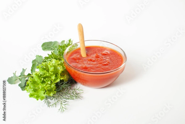 Obraz ガラス器に入れたトマトペースト