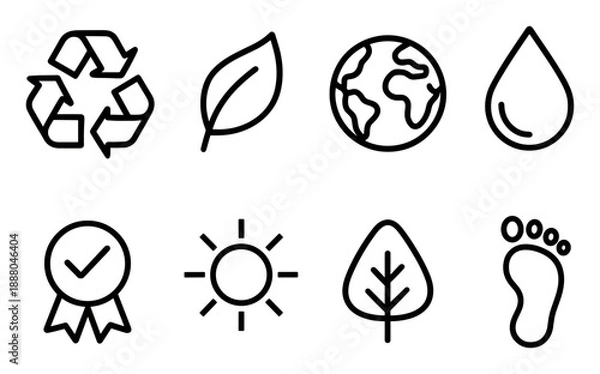 Obraz Ecology Icons Grid