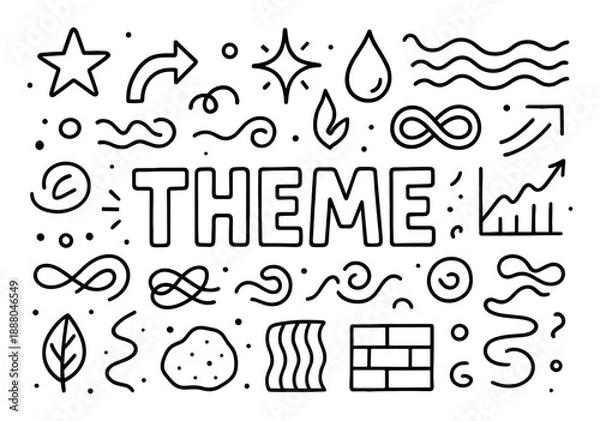 Obraz Doodle Icons Illustration