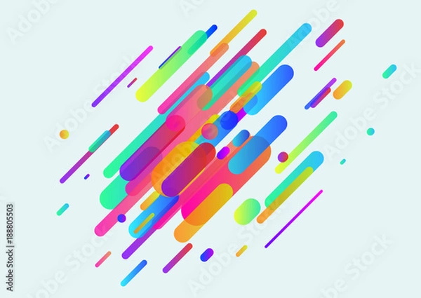 Fototapeta Bright neon tubes minimalistic hipster background layout