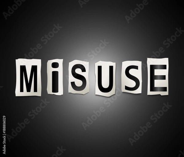 Obraz Misuse word concept.