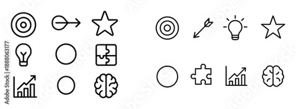 Obraz Minimalist Concentration Icons