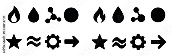 Obraz Hydrocarbon Icon Grid