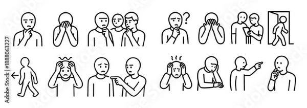 Obraz Low Self-Esteem Icons