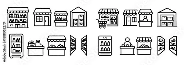 Obraz Doodle Retail Spaces