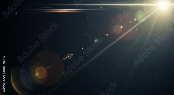 Obraz A blurry astronomical scene with a bright light source