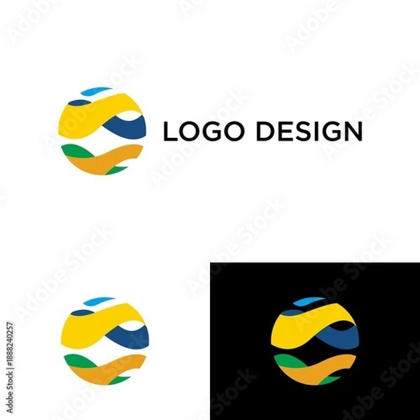 Obraz globe logo design vector inspiration
