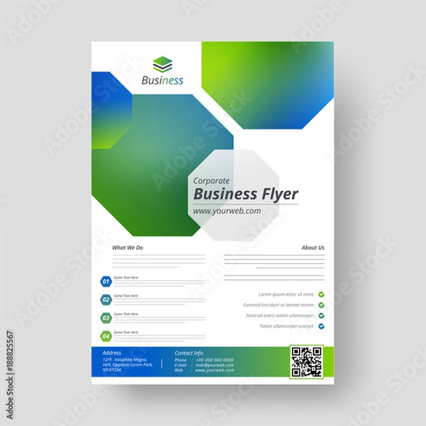 Fototapeta Design annual report, cover, vector template brochures, flyers, presentations, leaflet, magazine a4 size.