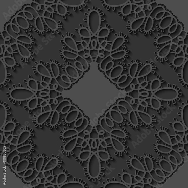 Fototapeta Elegant seamless lace pattern. Openwork background. Vector Illustration