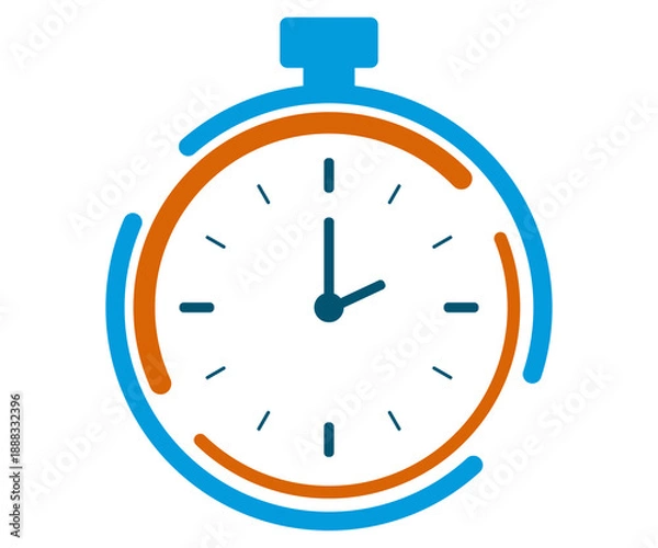 Obraz Speedtimer modern interface, clock round shape minimalist simple illustration